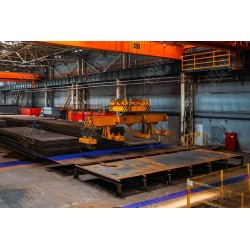 Illuminated overhead crane safety signs