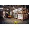 Illuminated forklift safety signs