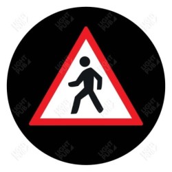 Señal gobo de advertencia para peatones 2