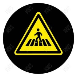 Gobo pedestrian warning sign