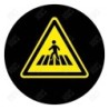 Gobo pedestrian warning sign