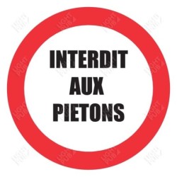 Gobo panneau interdit piétons