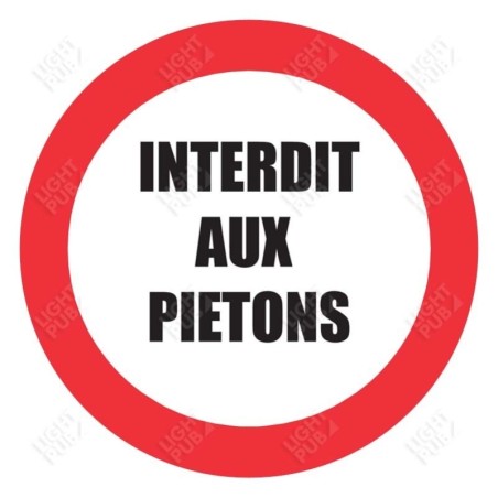 Gobo panneau interdit piétons Gobo panneau interdit piétons