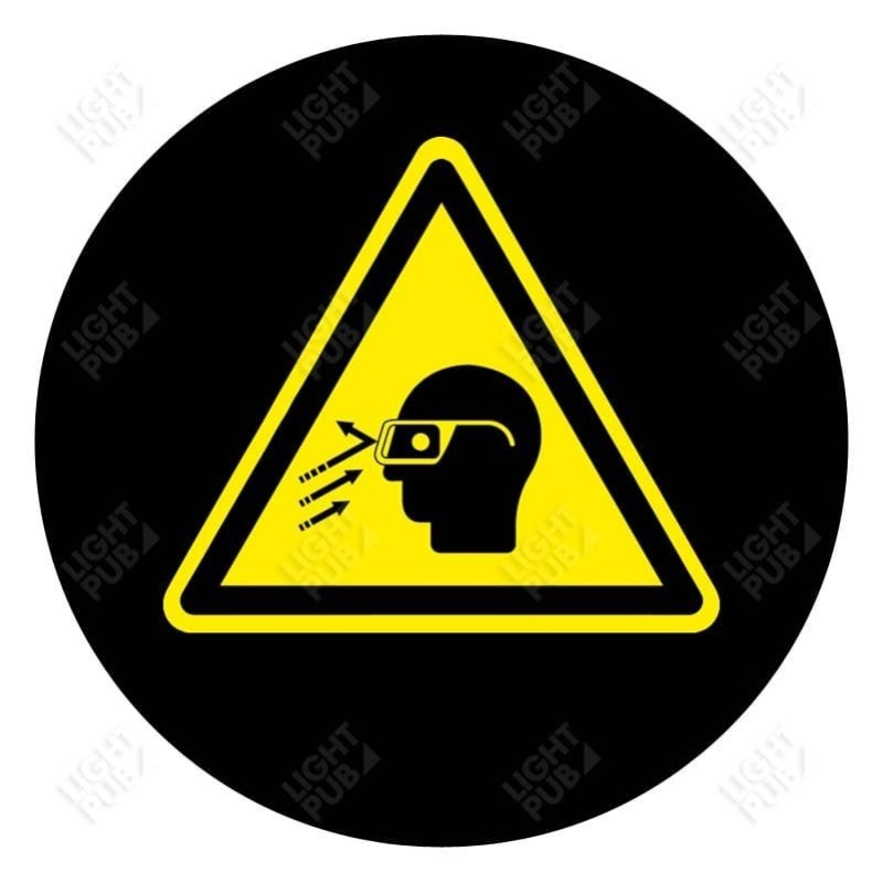 Gobo panneau attention laser