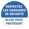 Gobo panneau respectez les consignes de sécurité