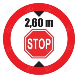 Gobo panneau stop hauteur limitée