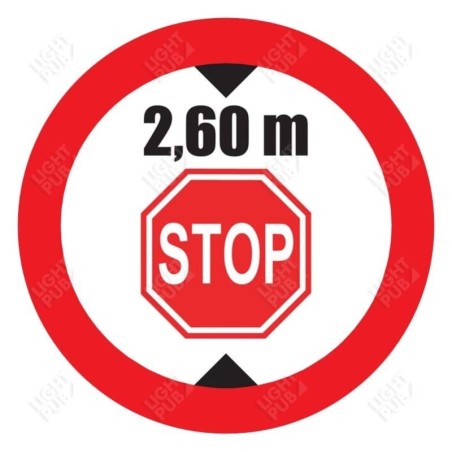Señal de stop gobo de altura limitada Señal de stop gobo de altura limitada