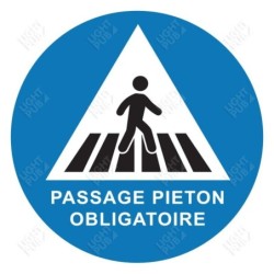 Gobo panneau passage piéton obligatoire