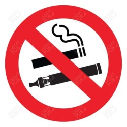 Gobo panneau interdit de fumer et vapoter