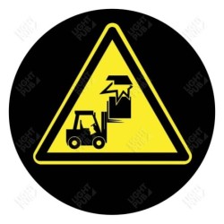 Gobo Schild Achtung Aufprall Gabelstapler