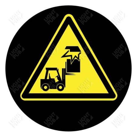 Gobo Schild Achtung Aufprall Gabelstapler Gobo Schild Achtung Aufprall Gabelstapler