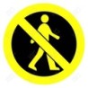 Señal gobo Paso de peatones prohibido amarillo