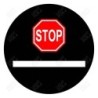 Gobo pour projection bande Stop lumineuse