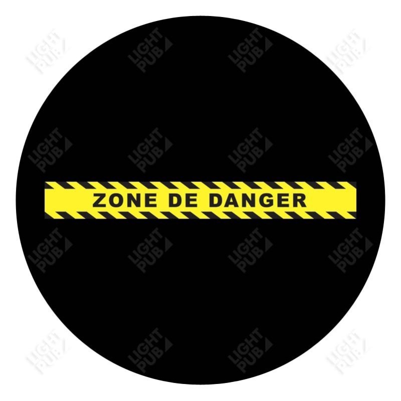 Visuel pour projection bande lumineuse zebras Zone de danger