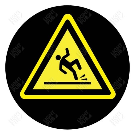 Visual para proyección de panel iluminado Precaución suelo resbaladizo