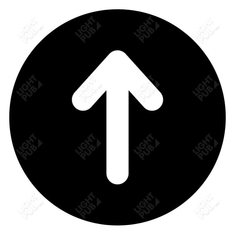 Gobo für Leuchtpfeilprojektion