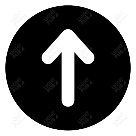 Gobo for light arrow projection