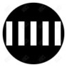 Gobo for projection White luminous pedestrian crosswalk