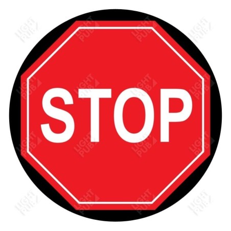 Visivo per proiezione su segnale di Stop illuminato Visivo per proiezione su segnale di Stop illuminato