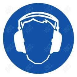 Gobo for light panel projection Hearing protection mandatory