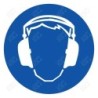 Gobo for light panel projection Hearing protection mandatory