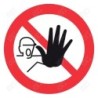 Visual for illuminated sign Prohibited access