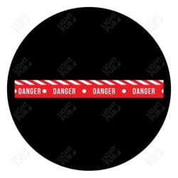 Gobo pour projection bande lumineuse Rouge attention Danger