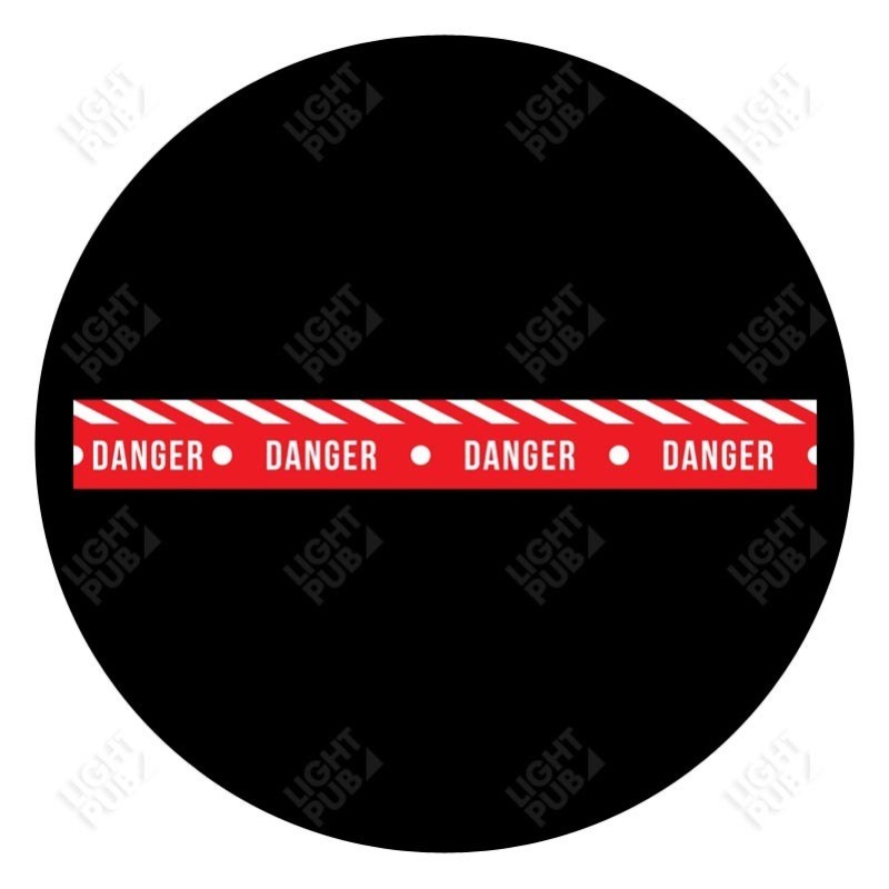 Gobo para tira de luz de proyección Rojo Peligro Advertencia