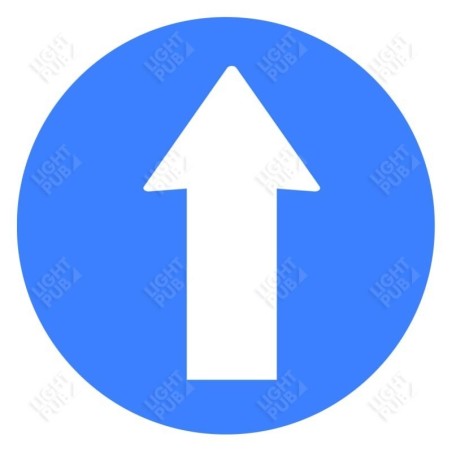 Gobo per proiezione su pannello illuminato Sens Obligatoire Gobo per proiezione su pannello illuminato Sens Obligatoire