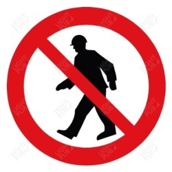 Gobo for luminous Prohibited Pedestrian sign projection