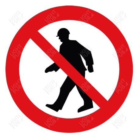 Gobo para la proyección de la señal luminosa Prohibido el paso de peatones Gobo para la proyección de la señal luminosa Prohibido el paso de peatones
