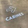 Luminous arrow for in-store customer flow
