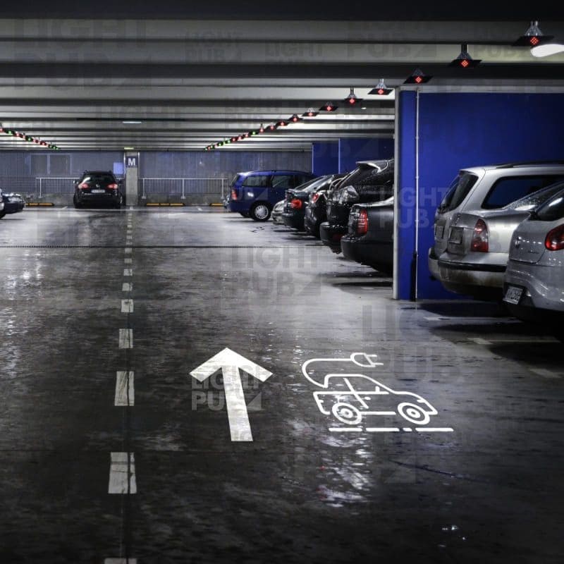 Signalétique lumineuse parking place voiture électrique