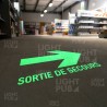 Proyector de letrero luminoso «Salida de emergencia» con flecha