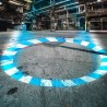 Projecteur sécurité pont roulant – Cercle lumineux au sol industriel