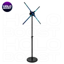 Holoboost stand for Holoscreen holographic propeller installation in shop windows