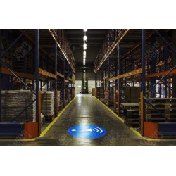 Projection of luminous panel forklift horn reminder