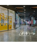 Illuminated signage with floor or wall projection.
